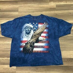 The Mountain Native American Indian Chief Eagle Tie Dye T-Shirt